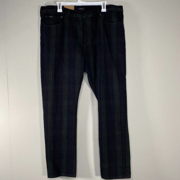 Polo Ralph Lauren Sullivan SLIM Denim Jeans Men's 38 x 32 Multicolor Stripes NWT